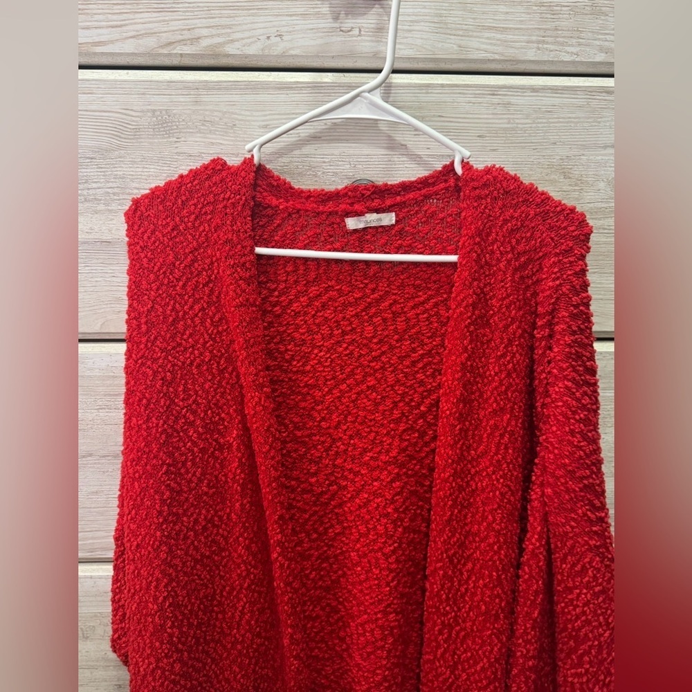 Maurices Vibrant Red Women's Cardigan - Picture 3 of 4